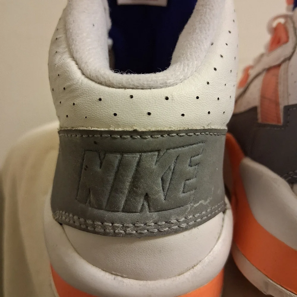 Nike Kids' White and Orange Sneakers Size 3.5 Y - DV 2233-100 YOUTH